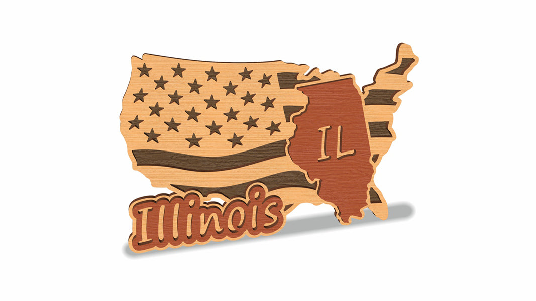 C157-Illinois Scroll Saw Pattern — Alex Fox Patterns
