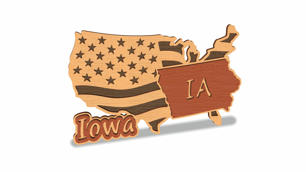 C157-Iowa Scroll Saw Pattern — Alex Fox Patterns
