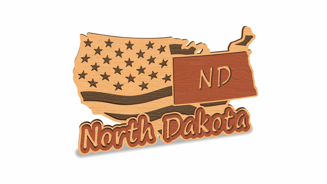 C157-North Dakota Scroll Saw Pattern — Alex Fox Patterns