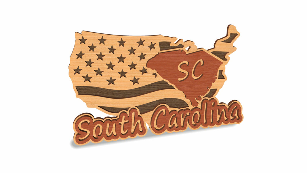 C157-South Carolina Scroll Saw Pattern — Alex Fox Patterns