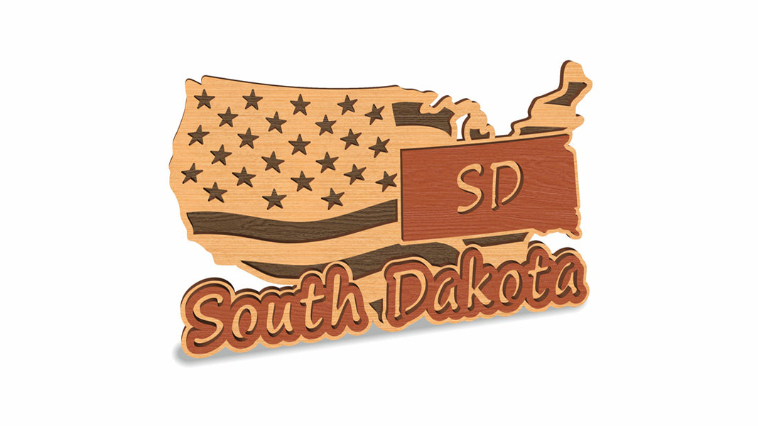 C157-South Dakota Scroll Saw Pattern — Alex Fox Patterns