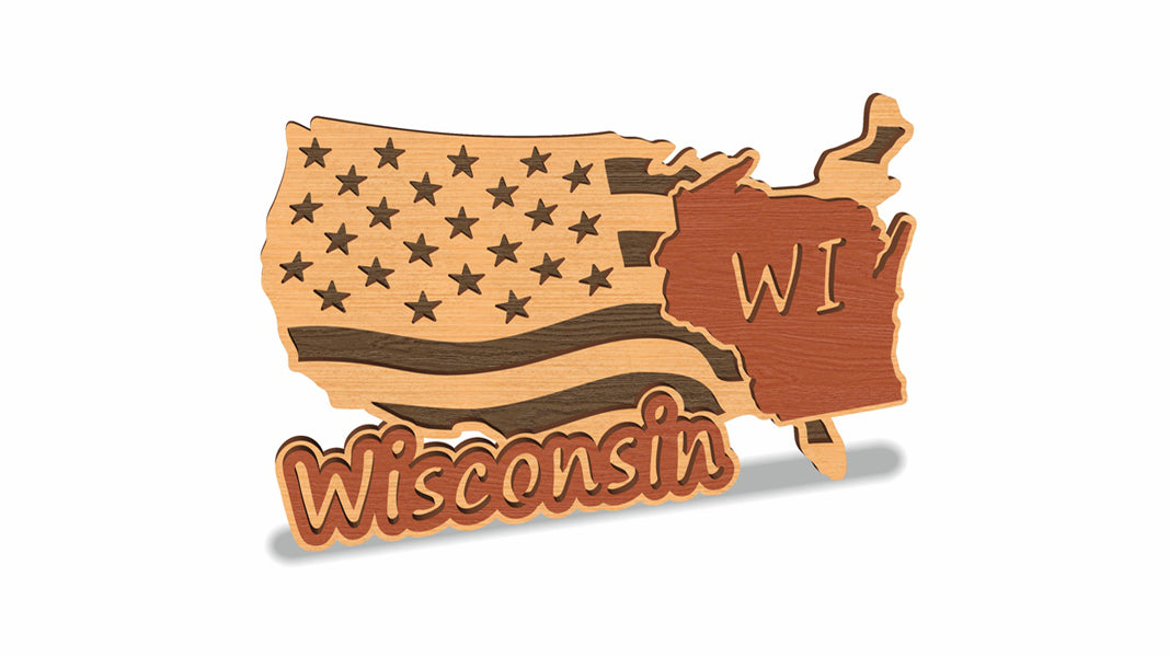 C157-Wisconsin Scroll Saw Pattern — Alex Fox Patterns