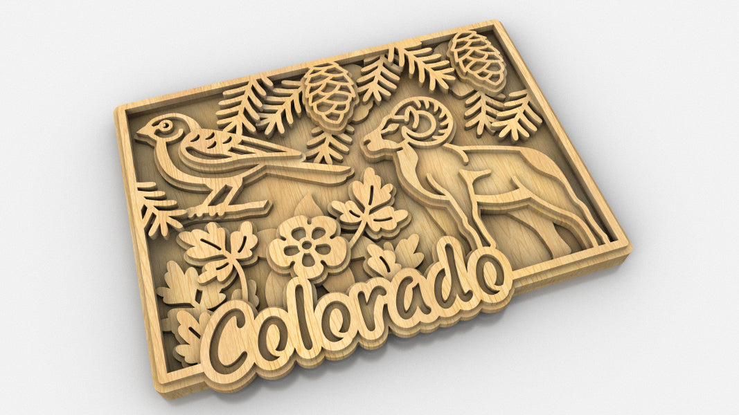 C240-Colorado Scroll Saw Pattern - Alex Fox Patterns