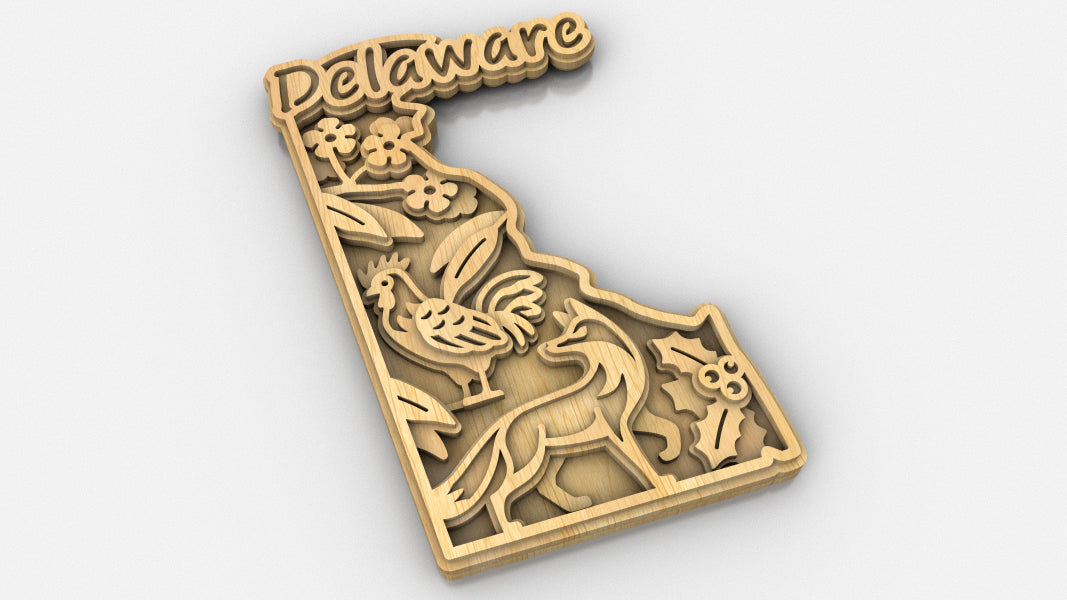C240-Delaware Scroll Saw Pattern - Alex Fox Patterns