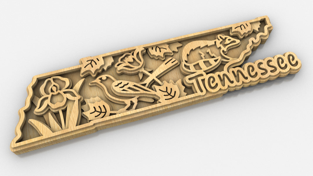C240-Tennessee Scroll Saw Pattern - Alex Fox Patterns