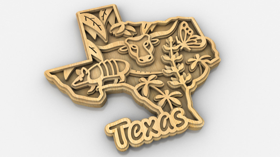 C240-Texas Scroll Saw Pattern - Alex Fox Patterns