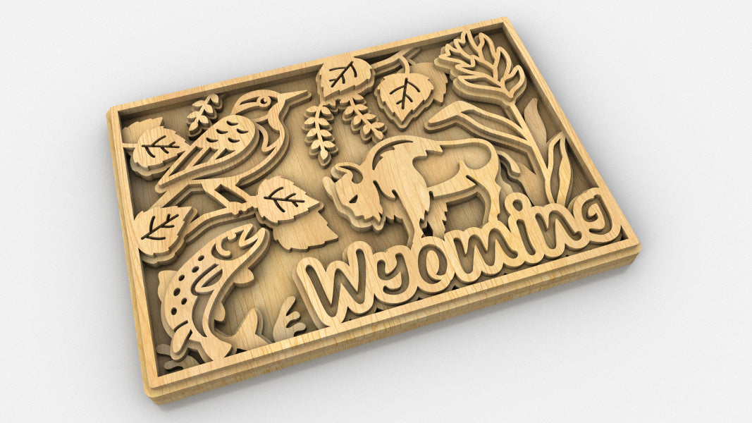 C240-Wyoming Scroll Saw Pattern - Alex Fox Patterns