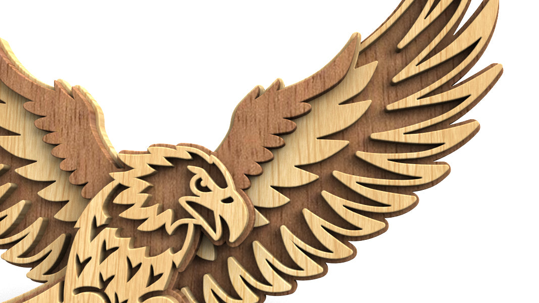 C310-Eagle Layered Scroll Saw Pattern — Alex Fox Patterns