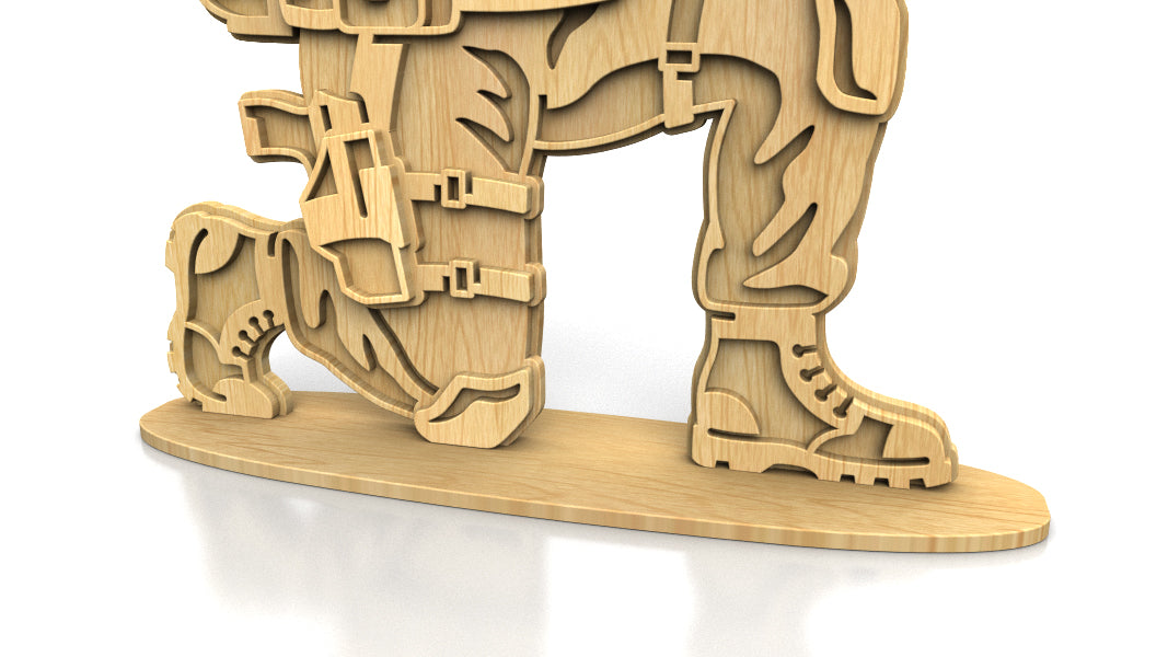 C307-Soldier Layered Scroll Saw Pattern — Alex Fox Patterns