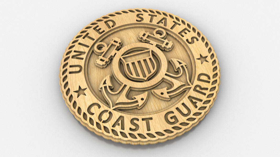 C308-US Coast Guard Patriotic Scroll Saw Pattern — Alex Fox Patterns