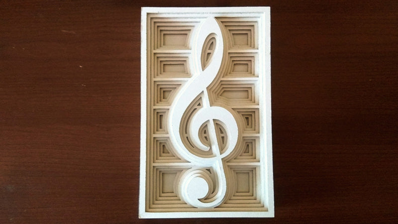 C019-Treble Clef Layered Scroll Saw Pattern - Alex Fox Patterns