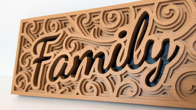 C045-Family Layered Scroll Saw Pattern - Alex Fox Patterns