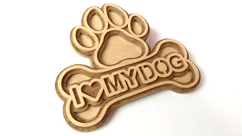 C075-Pawprint Layered Scroll Saw Pattern - Alex Fox Patterns