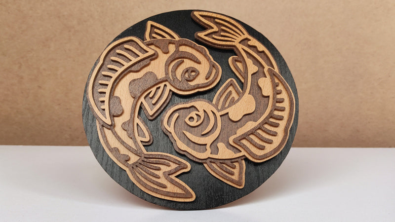 C156-Koi Fish Yin Yang Scroll Saw Pattern - Alex Fox Pattern