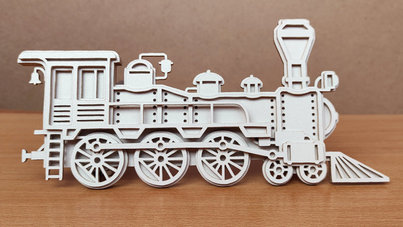 C158-Steam Train Scroll Saw Pattern - Alex Fox Patterns