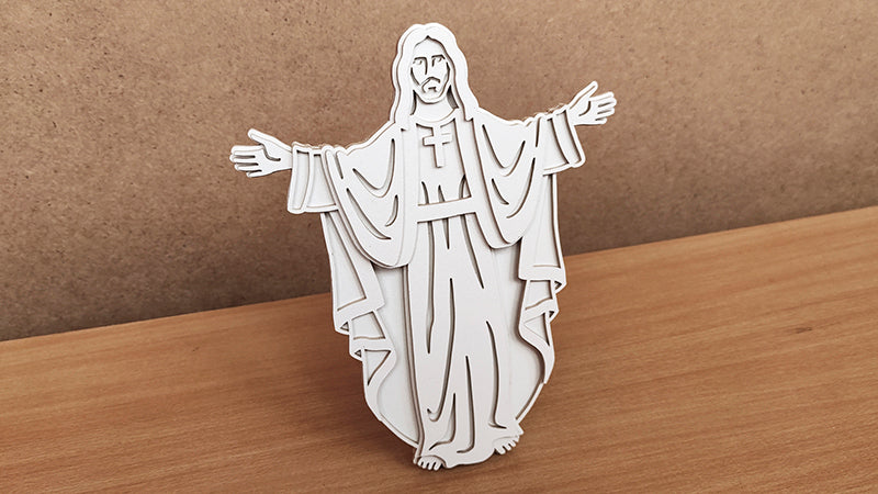 C167-Jesus Religious Scroll Saw Pattern - Alex Fox Patterns