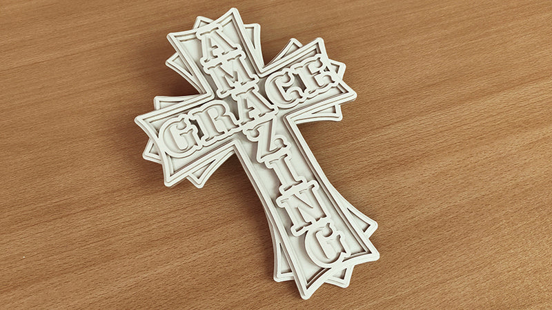 C169-Amazing Grace Cross Scroll Saw Pattern - Alex Fox Patterns