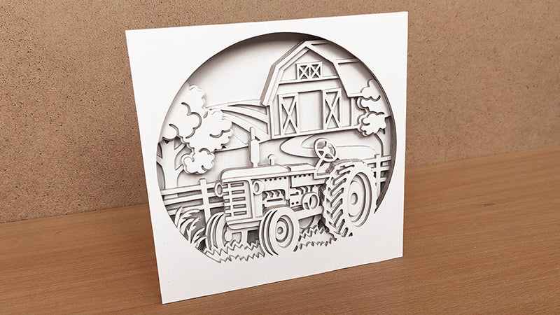 C170-Tractor Farm Scroll Saw Pattern - Alex Fox Patterns