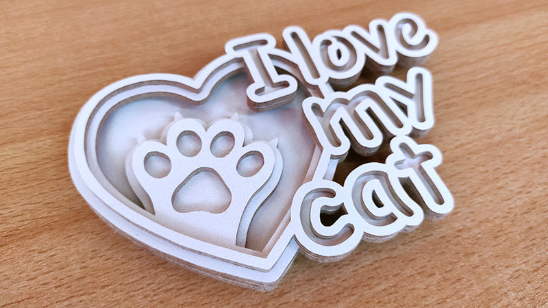 C172-Paw Layered Scroll Saw Pattern - Alex Fox Patterns
