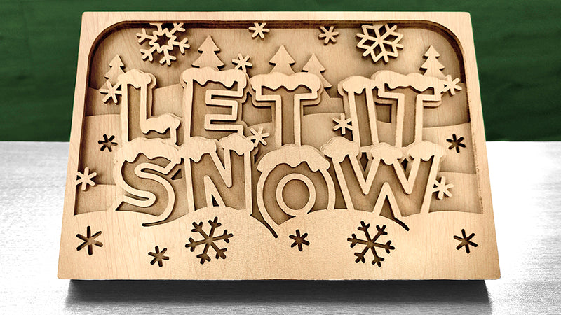 C189-Let It Snow Layered Scroll Saw Pattern - Alex Fox Patterns