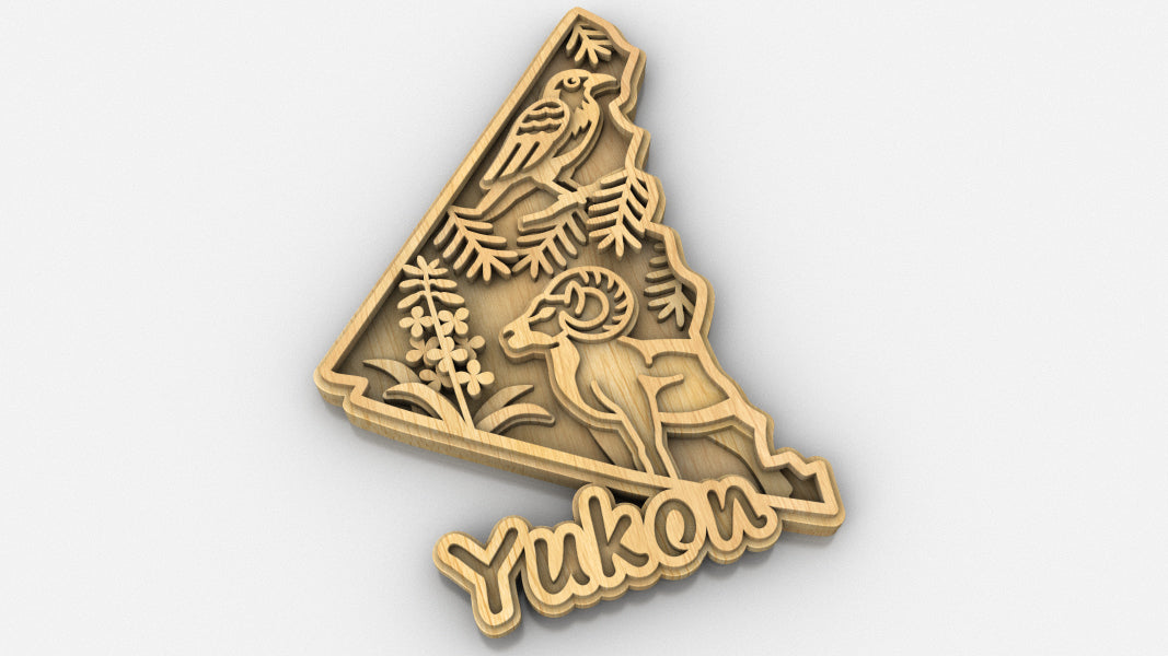 C305-Yukon Layered Scroll Saw Pattern — Alex Fox Patterns