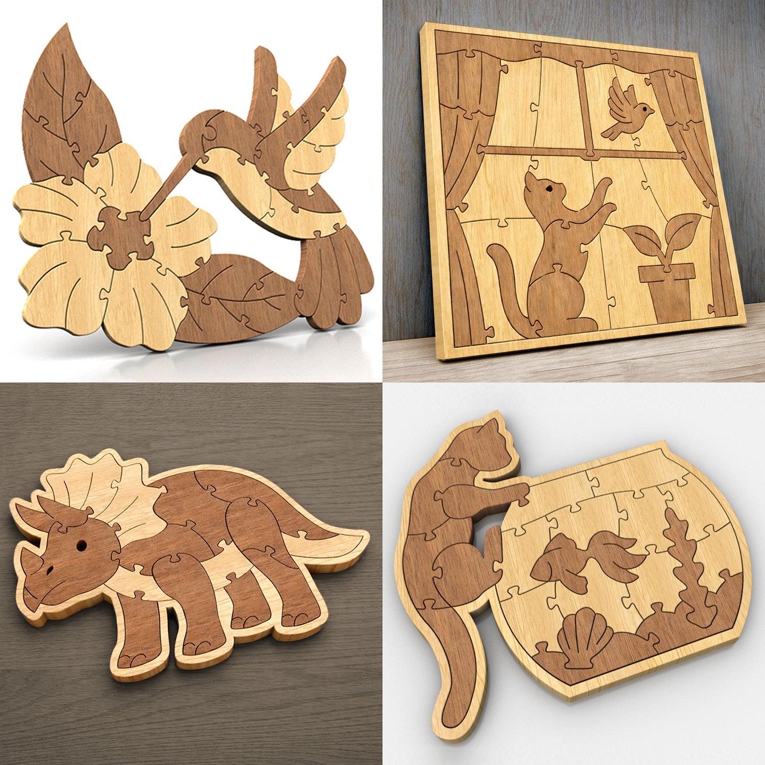 Scroll Saw Puzzle Patterns by Alex Fox