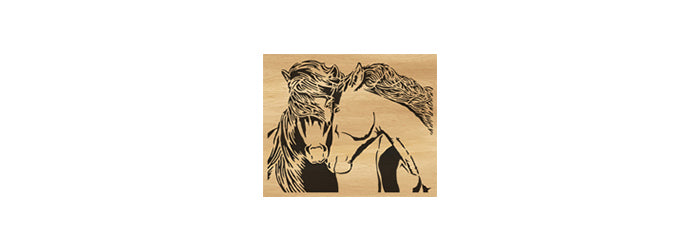 004-Horses Fretwork Scroll Saw Pattern - Alex Fox Patterns