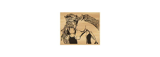 004-Horses Fretwork Scroll Saw Pattern - Alex Fox Patterns