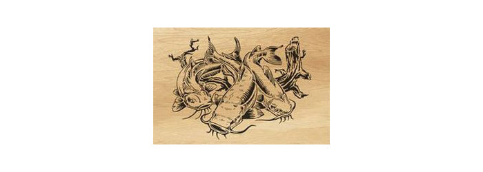 007-Catfish Fretwork Scroll Saw Pattern - Alex Fox Patterns