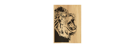 010-Lion Fretwork Scroll Saw Pattern - Alex Fox Patterns