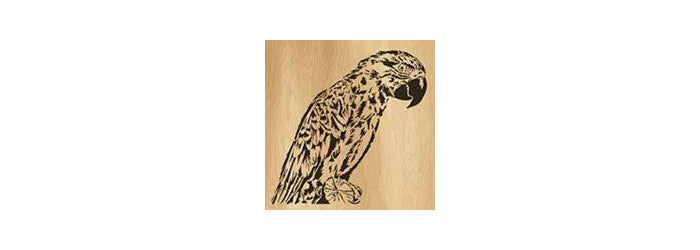 014-Parrot Fretwork Scroll Saw Pattern - Alex Fox Patterns