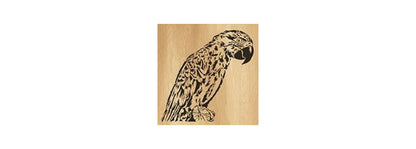 014-Parrot Fretwork Scroll Saw Pattern - Alex Fox Patterns