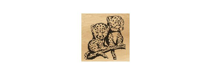 025-Cheetahs Fretwork Scroll Saw Pattern - Alex Fox Patterns