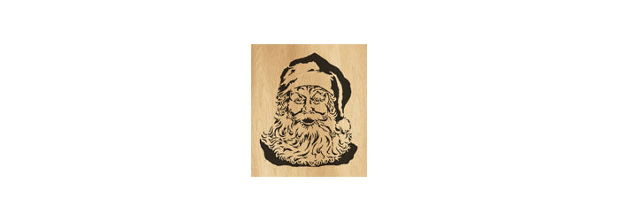 027-Santa Fretwork Scroll Saw Pattern - Alex Fox Patterns