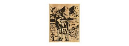 028-Deer Fretwork Scroll Saw Pattern - Alex Fox Patterns