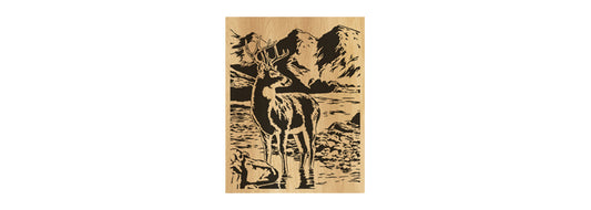 028-Deer Fretwork Scroll Saw Pattern - Alex Fox Patterns