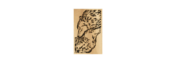 029-Wolves Fretwork Scroll Saw Pattern - Alex Fox Patterns