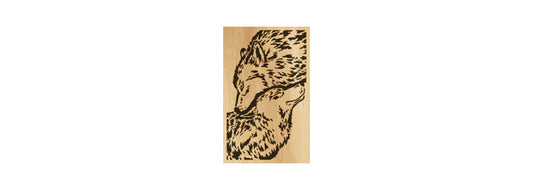 029-Wolves Fretwork Scroll Saw Pattern - Alex Fox Patterns