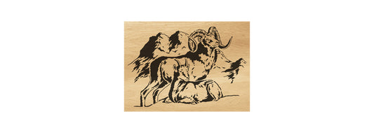 030-Rams Fretwork Scroll Saw Pattern - Alex Fox Patterns