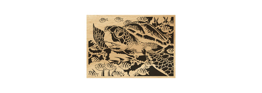 032-Turtle Fretwork Scroll Saw Pattern - Alex Fox Patterns