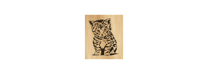 033-Kitten Fretwork Scroll Saw Pattern - Alex Fox Patterns