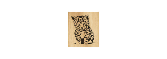 033-Kitten Fretwork Scroll Saw Pattern - Alex Fox Patterns