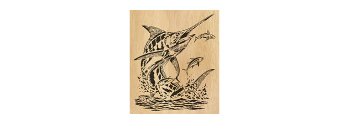 034-Marlin Fretwork Scroll Saw Pattern - Alex Fox Patterns