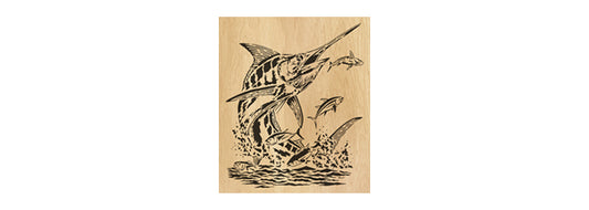 034-Marlin Fretwork Scroll Saw Pattern - Alex Fox Patterns