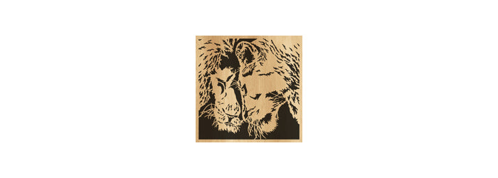 037-Lions Fretwork Scroll Saw Pattern - Alex Fox Patterns
