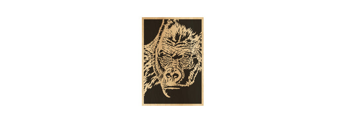 041-Gorilla Fretwork Scroll Saw Pattern - Alex Fox Patterns