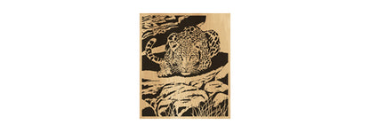 042-Leopard Fretwork Scroll Saw Pattern - Alex Fox Patterns