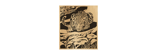 042-Leopard Fretwork Scroll Saw Pattern - Alex Fox Patterns