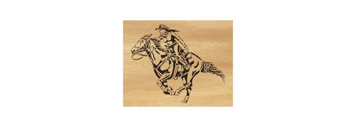 047-Cowgirl Fretwork Scroll Saw Pattern - Alex Fox Patterns