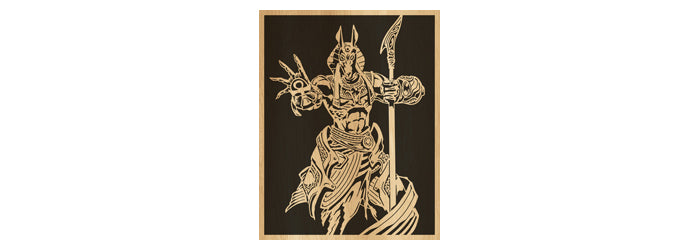 050-Anubis Fretwork Scroll Saw Pattern - Alex Fox Patterns